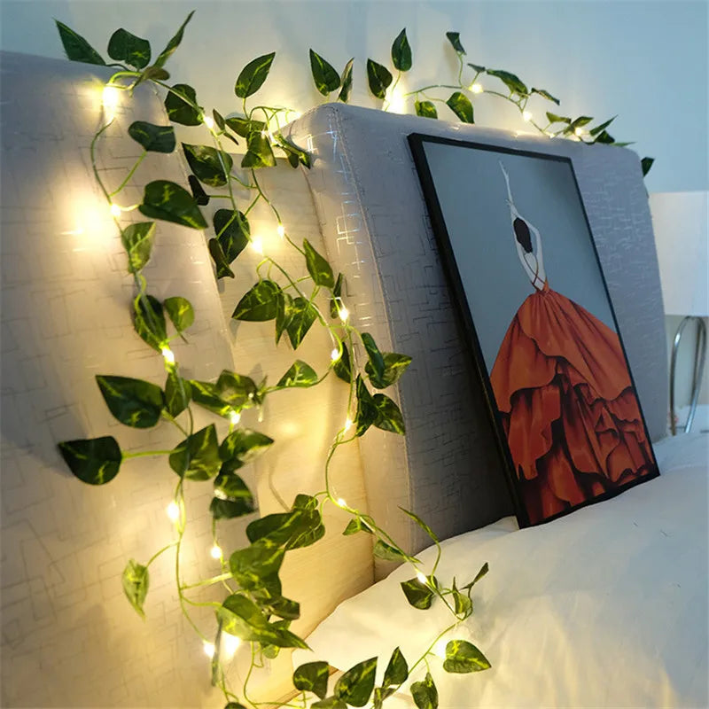 Guirnalda de Luces LED con Vid Artificial