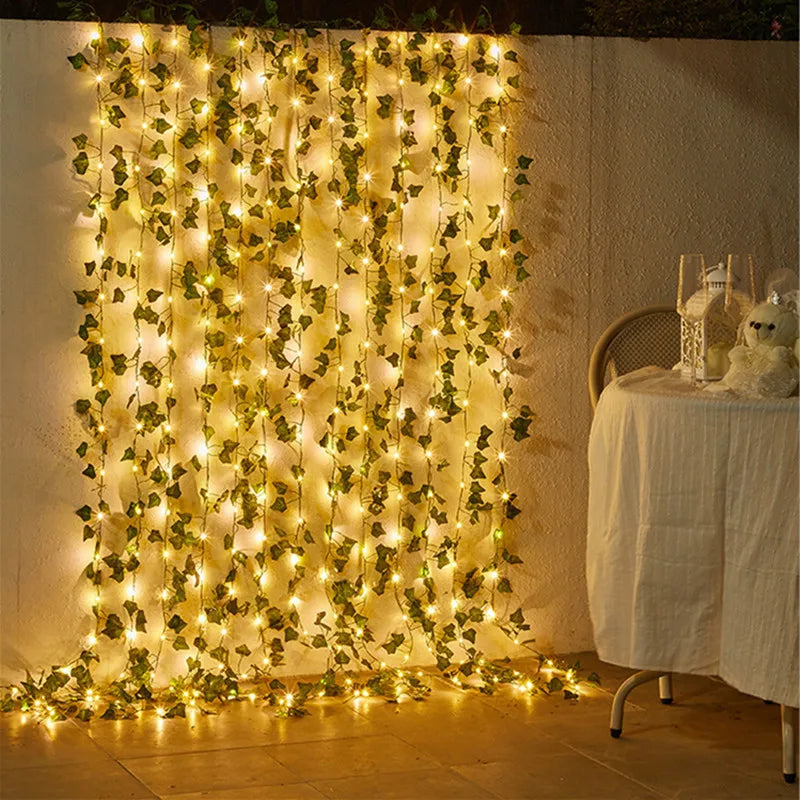 Guirnalda de Luces LED con Vid Artificial