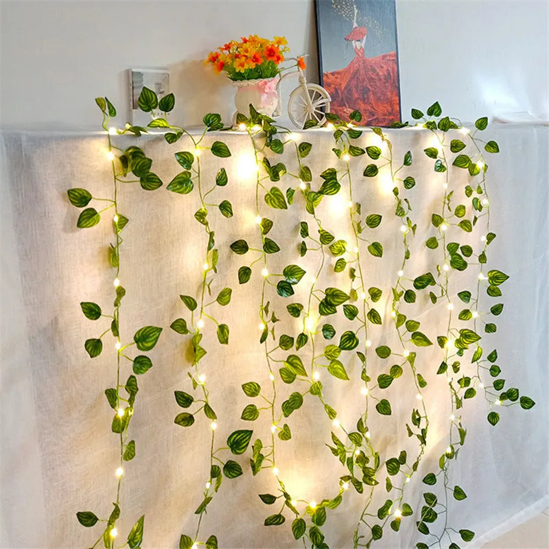 Guirnalda de Luces LED con Vid Artificial